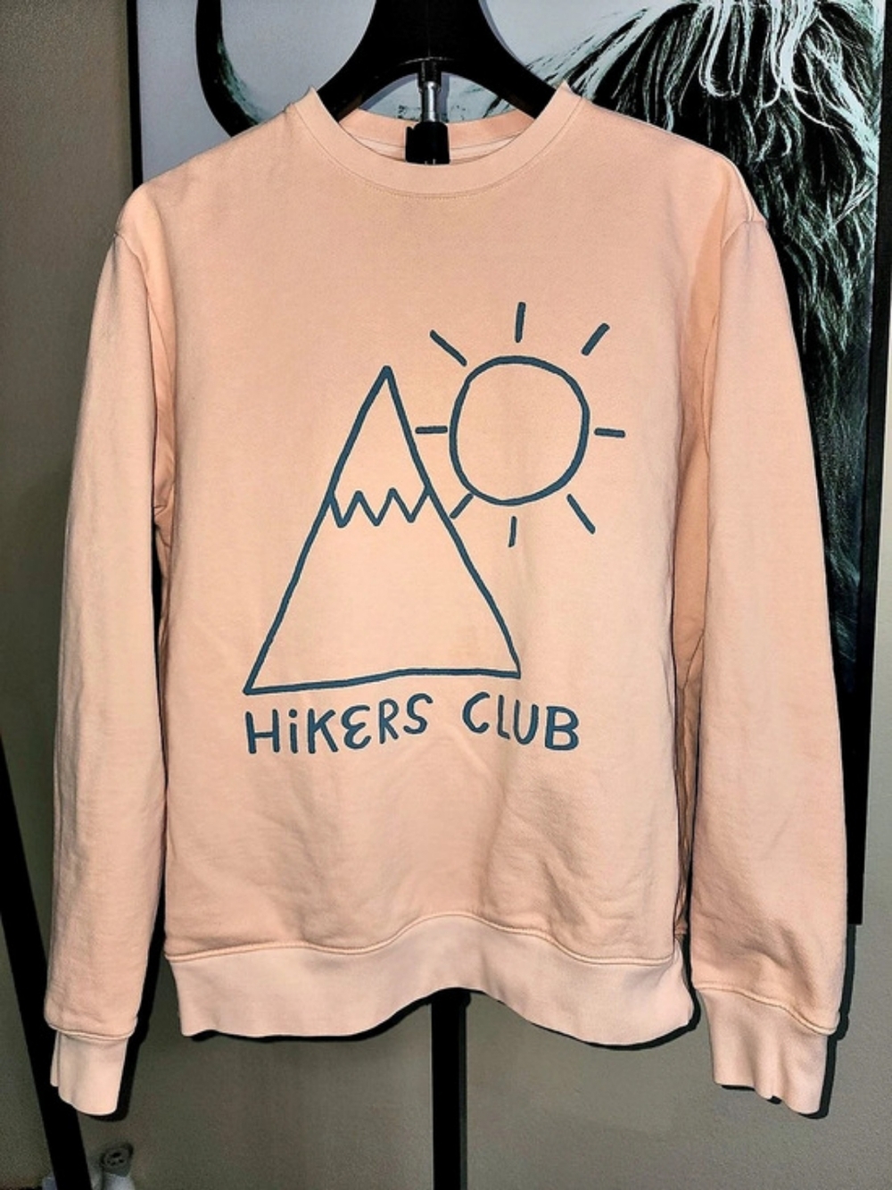 Rare Outdoor Voices Hikers Club Graphic Smiley Crewneck Sweatshirt